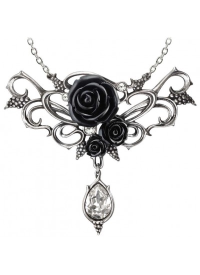 Bacchanal Black Rose Victorian Necklace