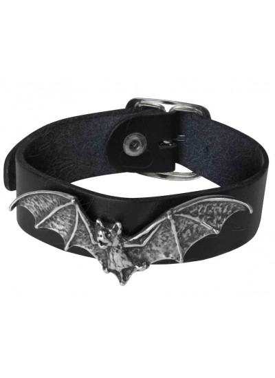 Desmodus Bat Leather Strap Gothic Bracelet