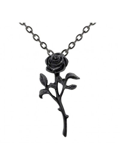 Romance of the Black Rose Gothic Pendant
