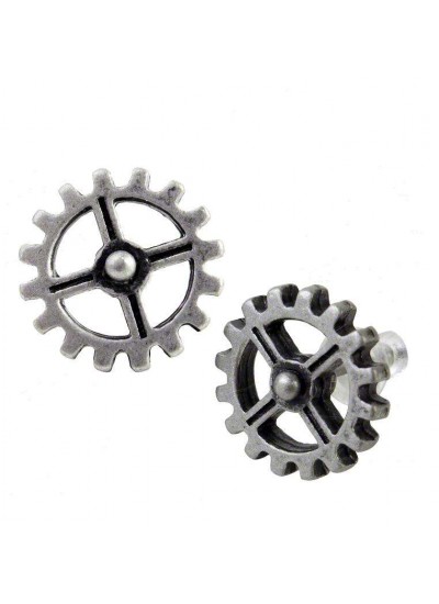 Industrilobe Steampunk Gear Earring Pair