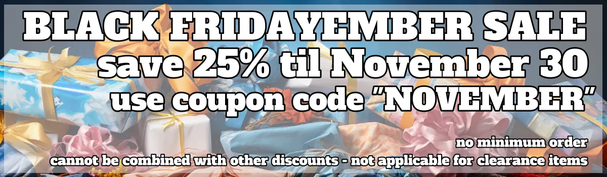 save 25% during our black friday sale