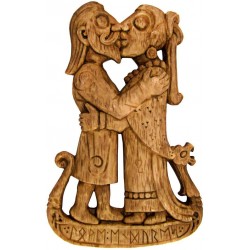 Viking Kiss Wood Finish Plaque