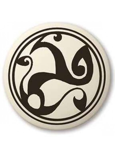 Celtic Spirals Porcelain Round Necklace
