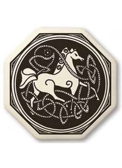 Celtic Horse Porcelain Octagonal Necklace