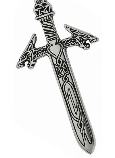 Rune Masters Magical Sword Pewter Necklace