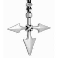 Barbarian Cross Pewter Necklace