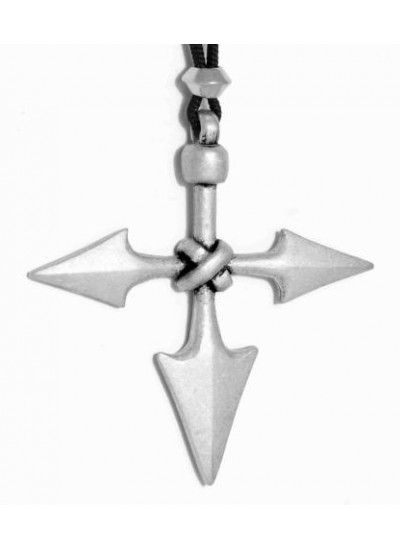 Barbarian Cross Pewter Necklace