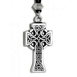 Celtic Knotwork Cross Pewter Necklace