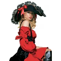 Lace Trimmed Pirate Hat