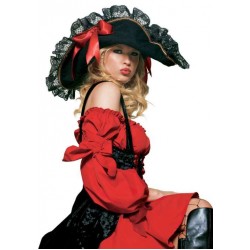 Lace Trimmed Pirate Hat