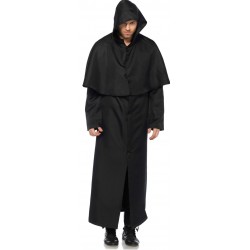 Hooded Button Front Coat