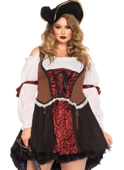 Ruthless Pirate Wench Plus Size Halloween Costume