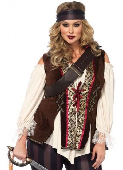 Captain Blackheart Plus Size Womens Pirate Costume