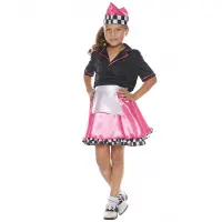 50s Car Hop Childrens Costume -  Medium 6-8