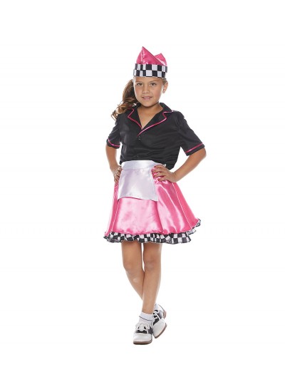 50s Car Hop Childrens Costume -  Medium 6-8