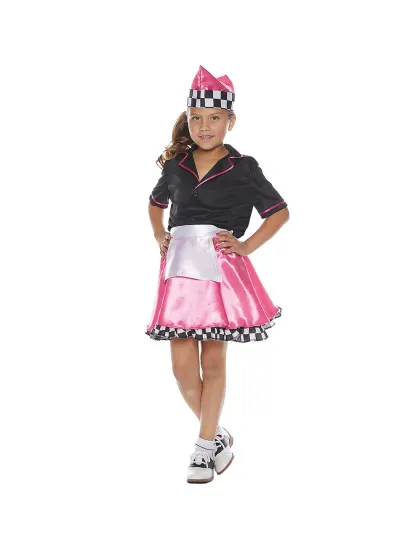 50s Car Hop Childrens Costume -  Medium 6-8