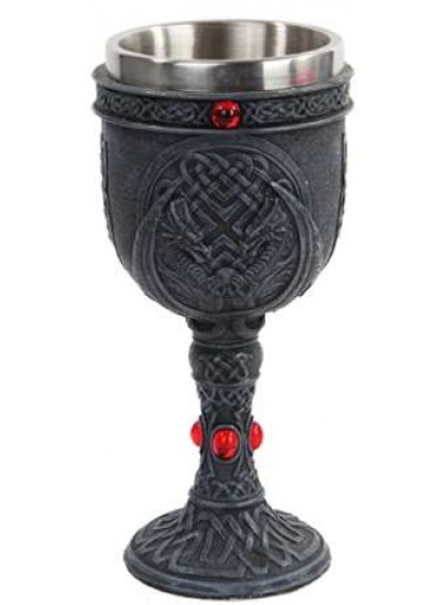 Winged Double Dragon Wine Goblet