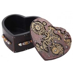 Steampunk Heart Shaped Trinket Box