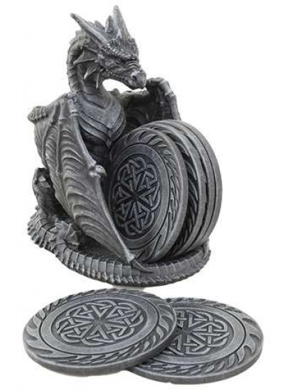 Dragon Celtic Knot Coaster Set