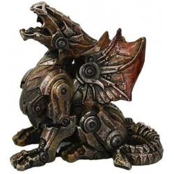 Steampunk Mechanized Small Dragon Statue