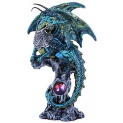 Blue Dragon Fantasy Art Statue