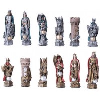 King Arthur Color Chess Set with Glass Board