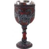 Double Dragon and Skull Goblet