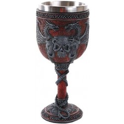 Double Dragon and Skull Goblet