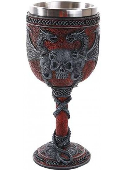 Double Dragon and Skull Goblet