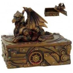 Steampunk Winged Dragon Trinket Box