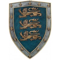 3 Lions Medievel Knights Shield Plaque