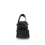 Chained Black Faux Leather Gothic Sandal