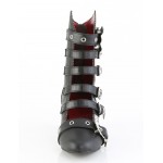 Flora Gothic Bat Buckled Ankle Boots for Women