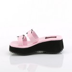 Flip Heart Charm Pink Platform Sandal