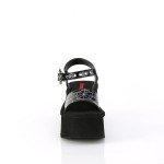 Spider Black Hologram Platform Gothic Sandal