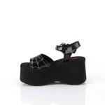 Spider Black Hologram Platform Gothic Sandal