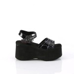 Spider Black Hologram Platform Gothic Sandal