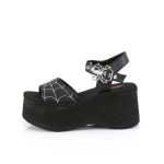 Spider Black Platform Gothic Sandal