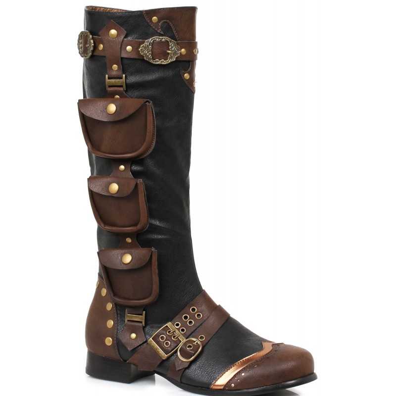 wide calf steampunk boots