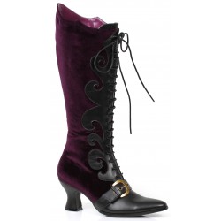 Fain Purple Velvet Witches Boots