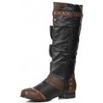 Amos Multi Pocket Steampunk Mens Knee High Boots