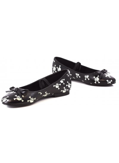 Skull Glow in the Dark Childrens Ballet Flat