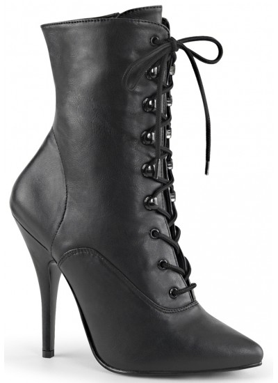 Seduce 1020 5 Inch Heel Black Ankle Boots