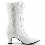 White Victorian Steampunk Ankle Boots