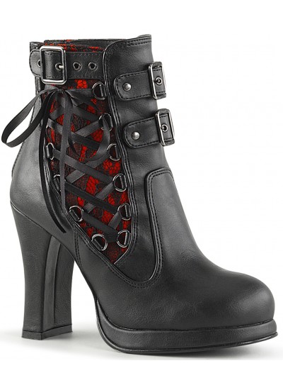 Corset Laced Crypto Gothic Ankle Boots