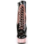 Delight Rose Gold Platform Granny Boots