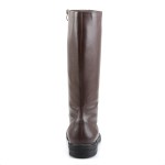 Captain Mid Calf Plain Brown Boots