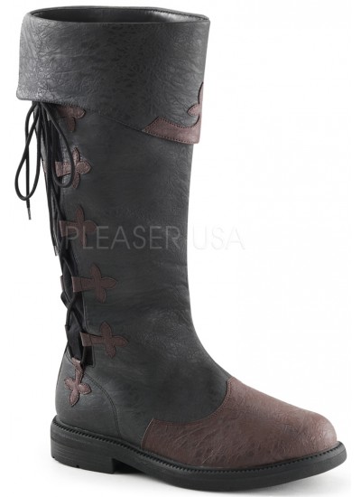 Distressed Black Rennaissance Costume Boots