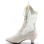 Victorian Dame Ivory Lace Boots