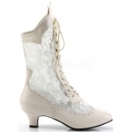 Victorian Dame Ivory Lace Boots